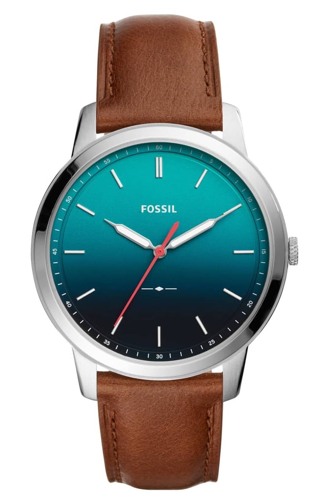 Fossil Minimalist Leather Strap 44mm Watch