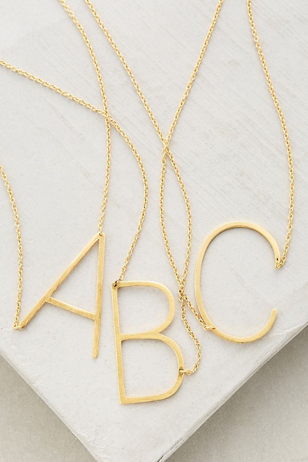 Anthropologie Monogram Pendant Necklace Thoughtful Gifts Ideas For