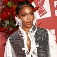 Lori Harvey Dazzles in a Crystal-Studded Crop Top and Maxi Skirt in NYC