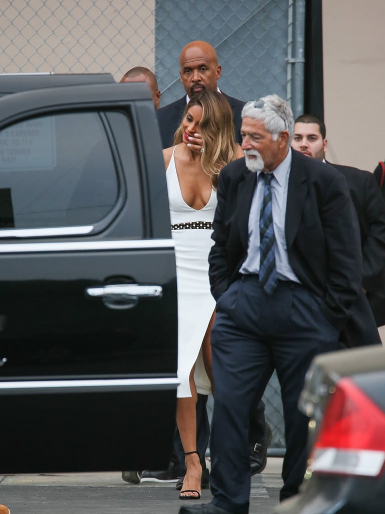 Ciara in White Dress on Jimmy Kimmel Live May 2016