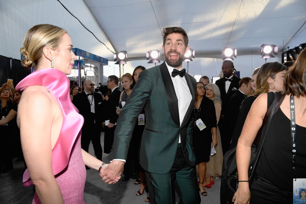Emily Blunt Pink Dress at the SAG Awards 2019