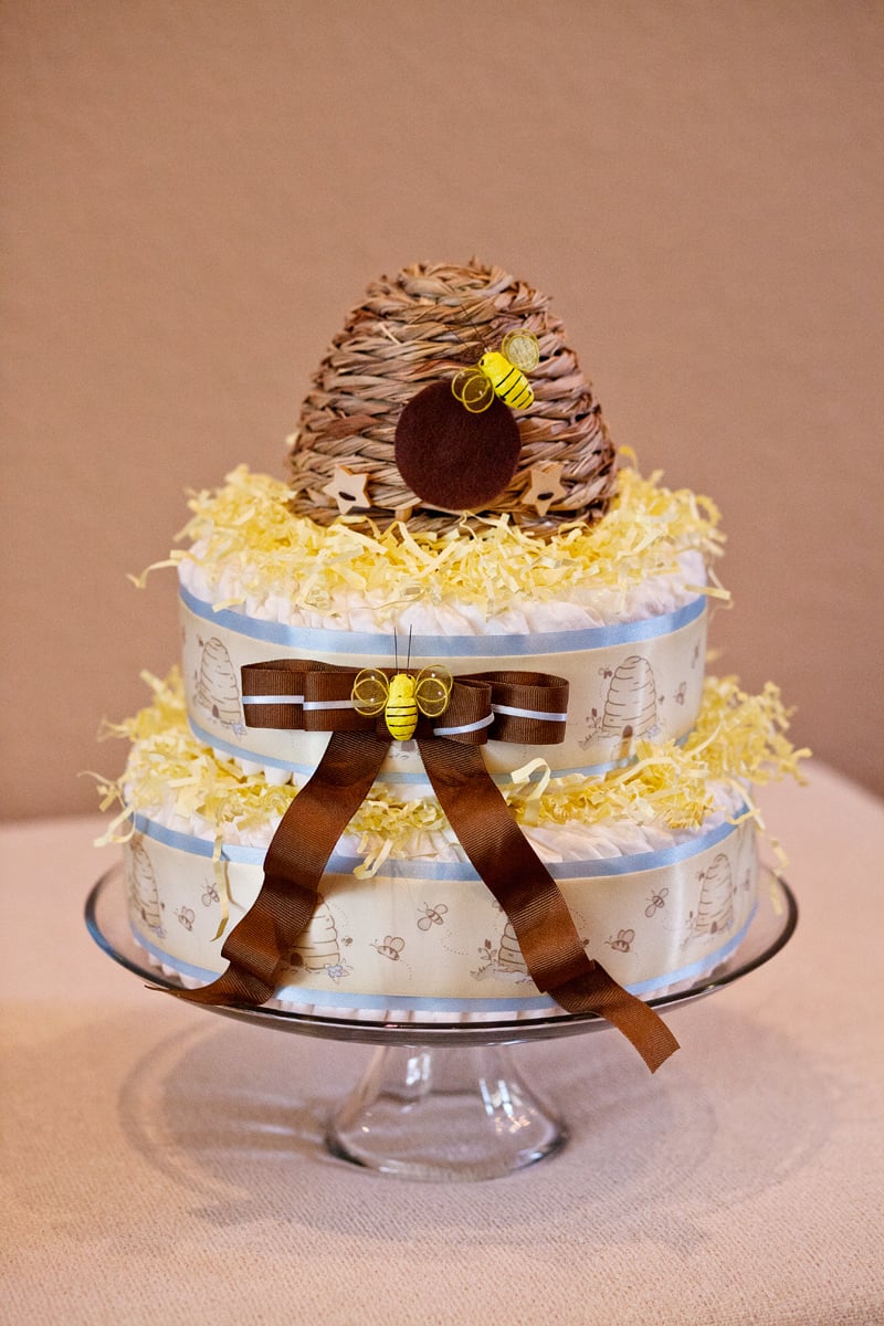 Bee Themed Diaper Cake Life Begins With The Birds And Bees Baby