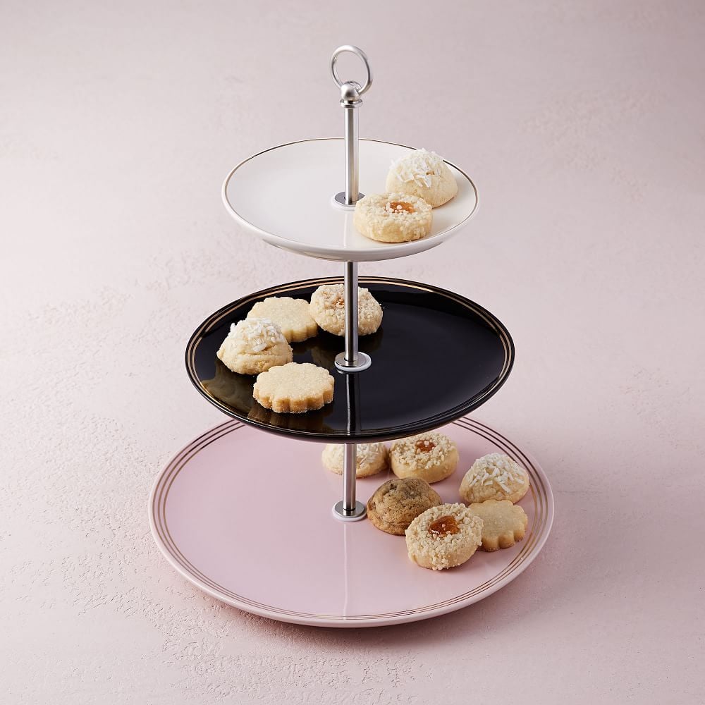 West Elm Fishs Eddy Gilded Tiered Serving Stand