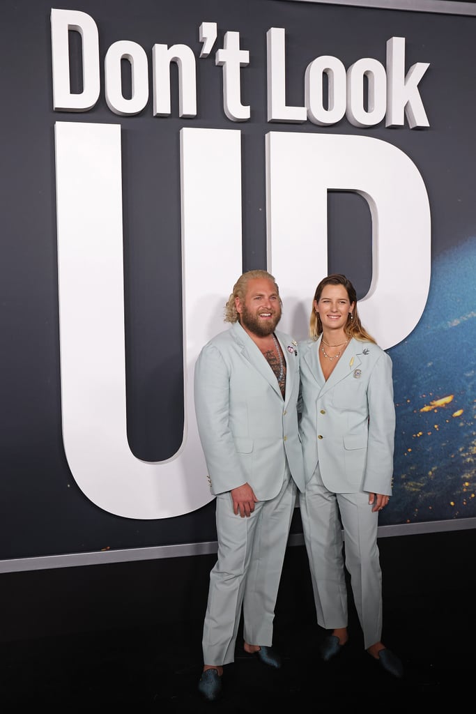 Jonah Hill and Sarah Brady Wear Matching Blue Gucci Suits