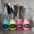 Brighten Up Your Kitchen With a Colorful DIY Mason Jar Organizer
