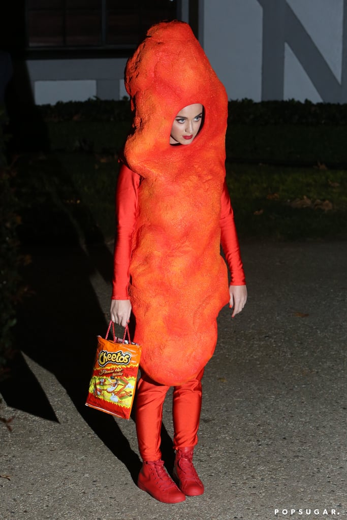 Katy Perry's Giant Cheetos Costume For Halloween 2014