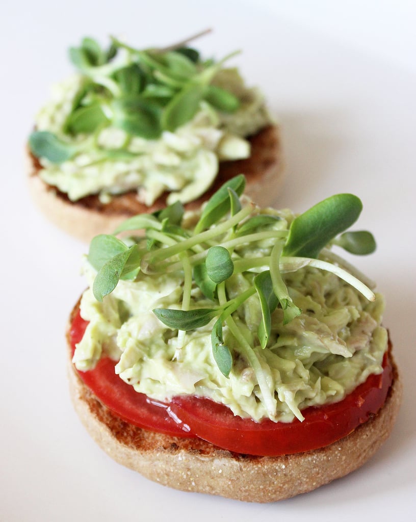 Avocado Chicken Salad on an English Muffin