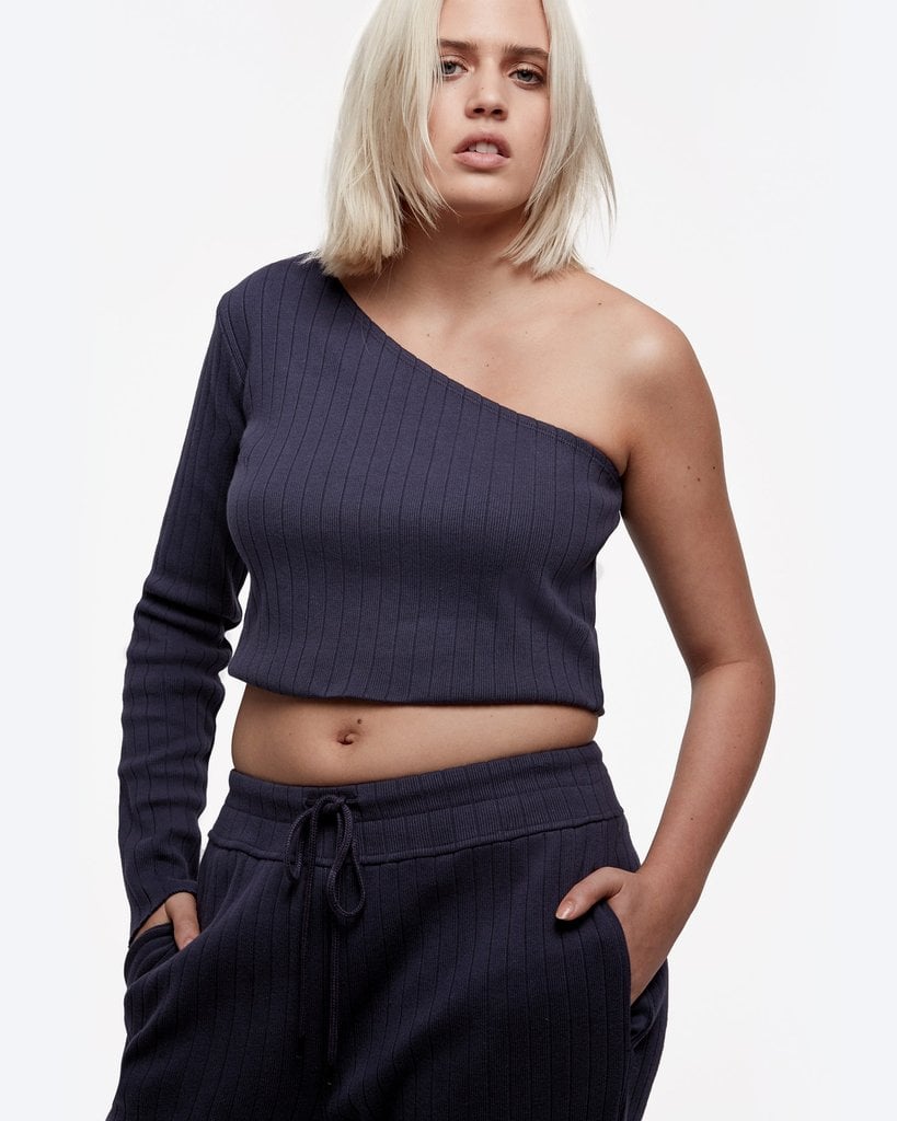 Ribbed One-Shoulder Crop Top ($58)