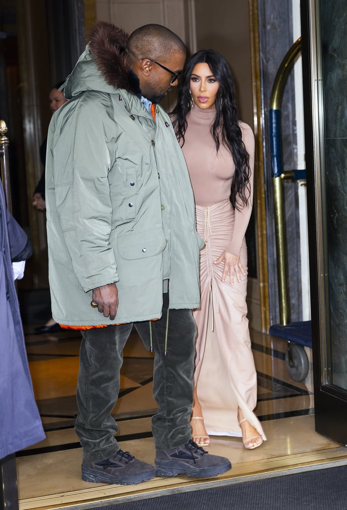 Kim Kardashian and Kanye West at the SKIMS Nordstrom Launch