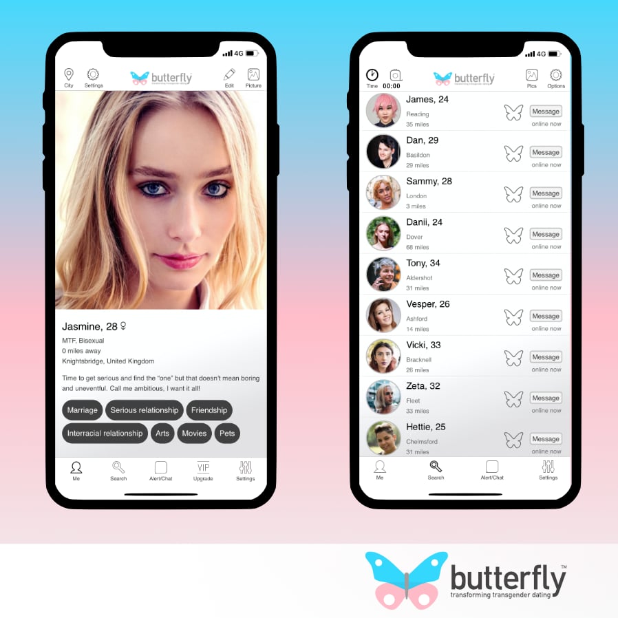 How To Use Butterfly The New Transgender Dating App Popsugar Love Sex