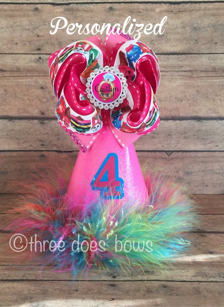 Shopkins party hat with removable custom bow ($25).