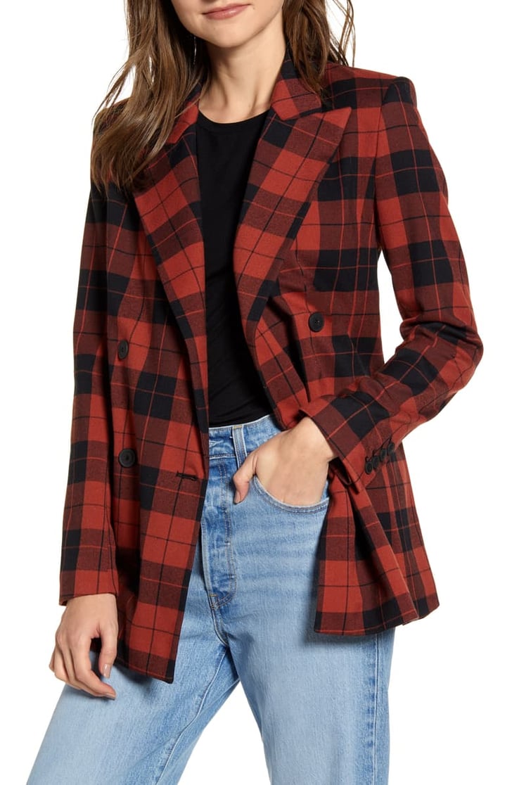 Chelsea28 Double Breasted Plaid Blazer Best Sustainable Shopping At Nordstrom Popsugar