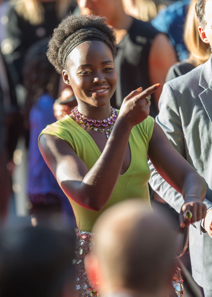 Lupita Nyong'o and Brother at The Jungle Book Premiere