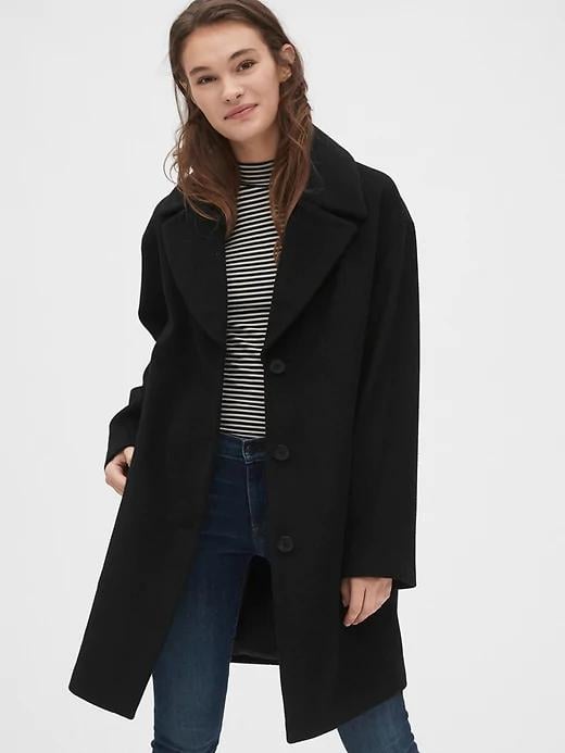 Oversized Wool-Blend Cocoon Coat