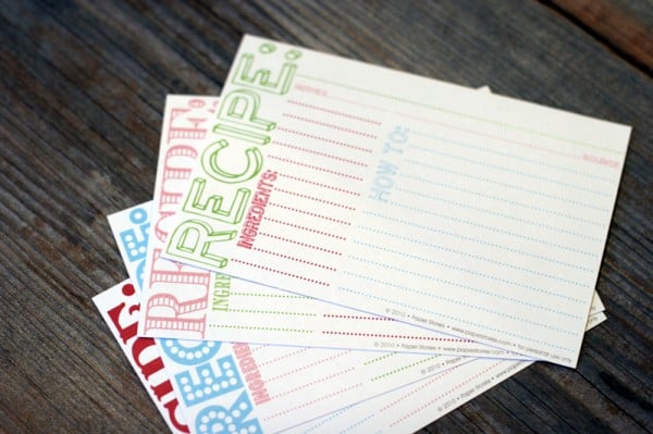 Guest-Book Recipe Cards