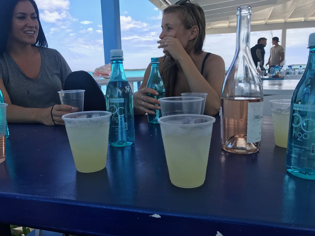 Mountains of Rosé + Breakfast margaritas.

At about 10:30 a.m. some of the locals informed us that because of the storm we wouldn't be taken to our tents until 5:30 p.m. since they had to rebuild a majority of them. Uhhhhh. Yea, that's 7 hours without any luggage (except the one carry on bag we had thank god) at this beach house . . . We had a moment of WTF, but the Whispering Angle was whispering at us and we quickly got over it.