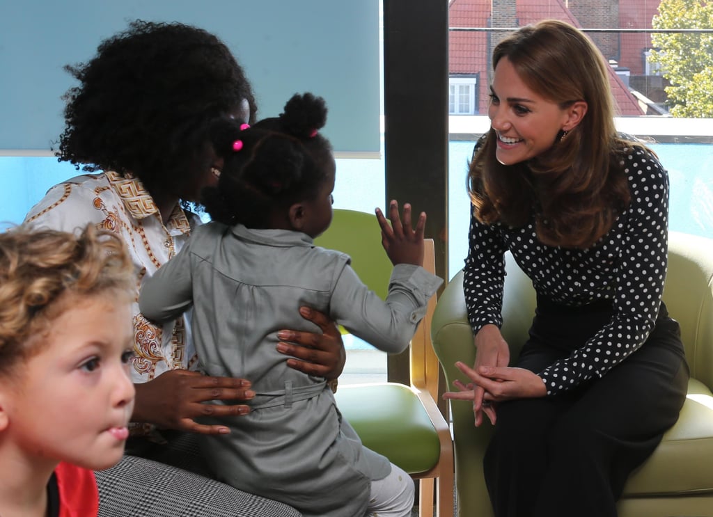 Kate Middleton Laughing With Little Girl at Sunshine House