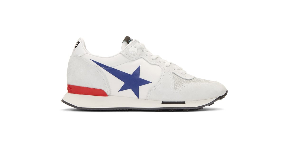 red white and blue golden goose