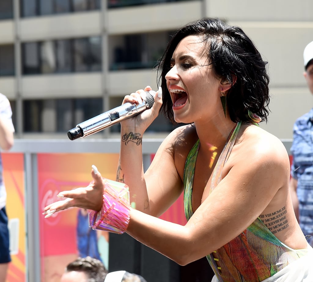 Demi Lovato Falls at KIIS FM Pool Party | Photos and Video
