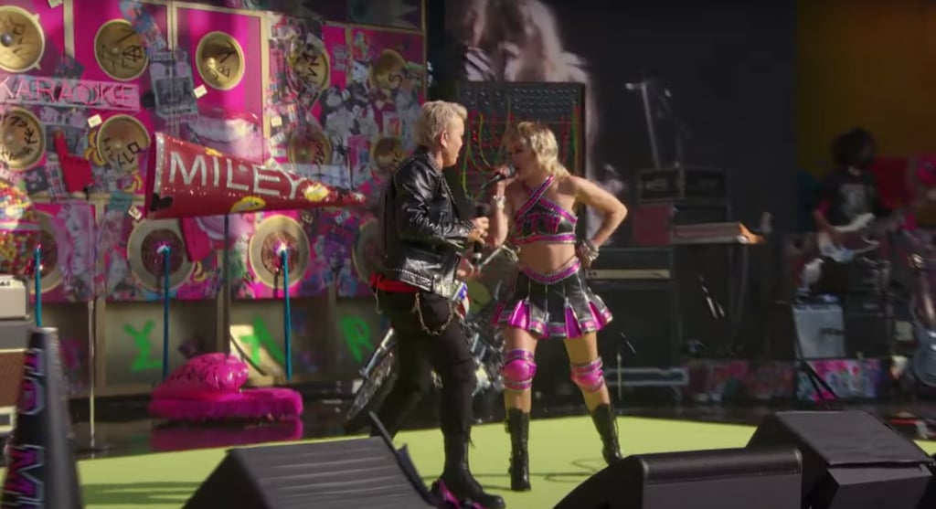See Miley Cyrus's Super Bowl Pregame Cheerleader Outfit