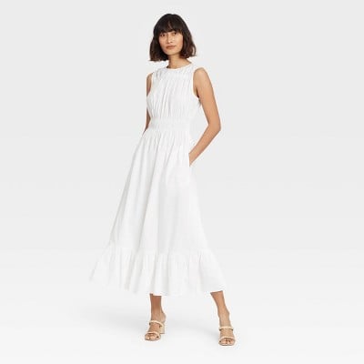 A New Day Women's Sleeveless Smocked Waist Dress