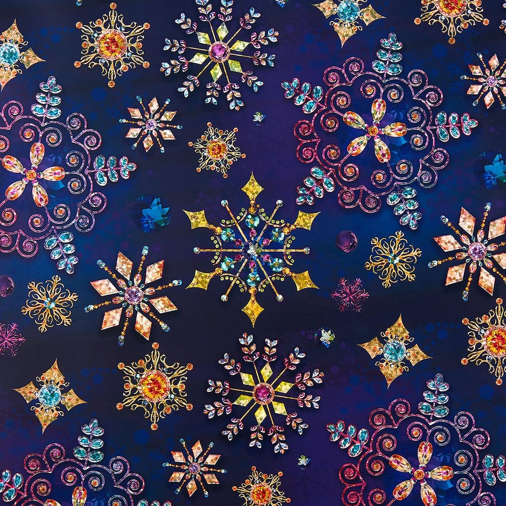 Papyrus Jewel Tone Snowflake Wrapping Paper