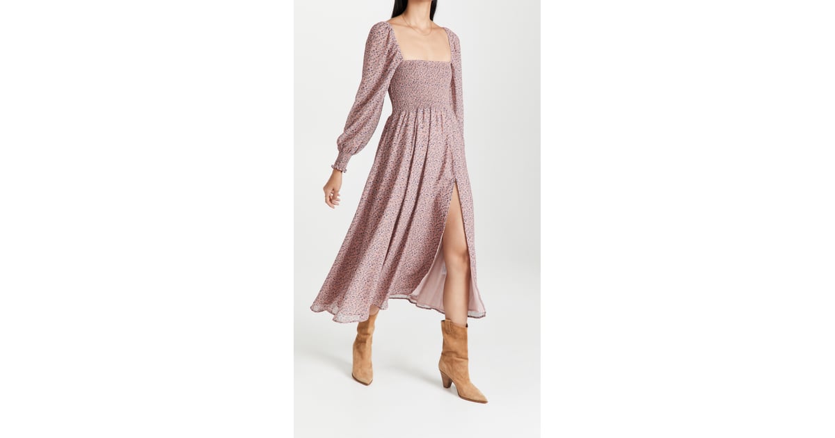 OPT Classic Smocked Maxi Dress 