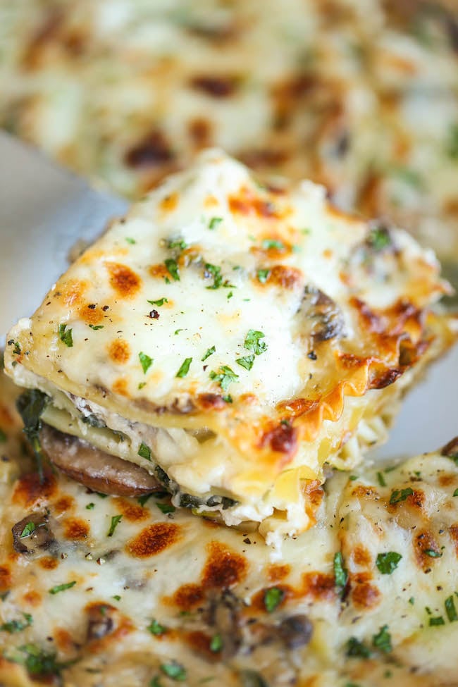 Creamy Spinach and Mushroom Lasagna Creamy Spinach and Mushroom Lasagna