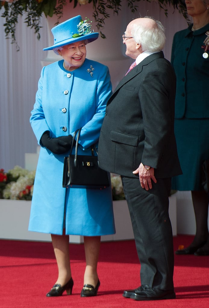 Queen Elizabeth II met with Irish President Michael D. Higgins during a historic state visit in Windsor on Monday. This is the first time that an Irish president has officially visited the queen on a state visit.