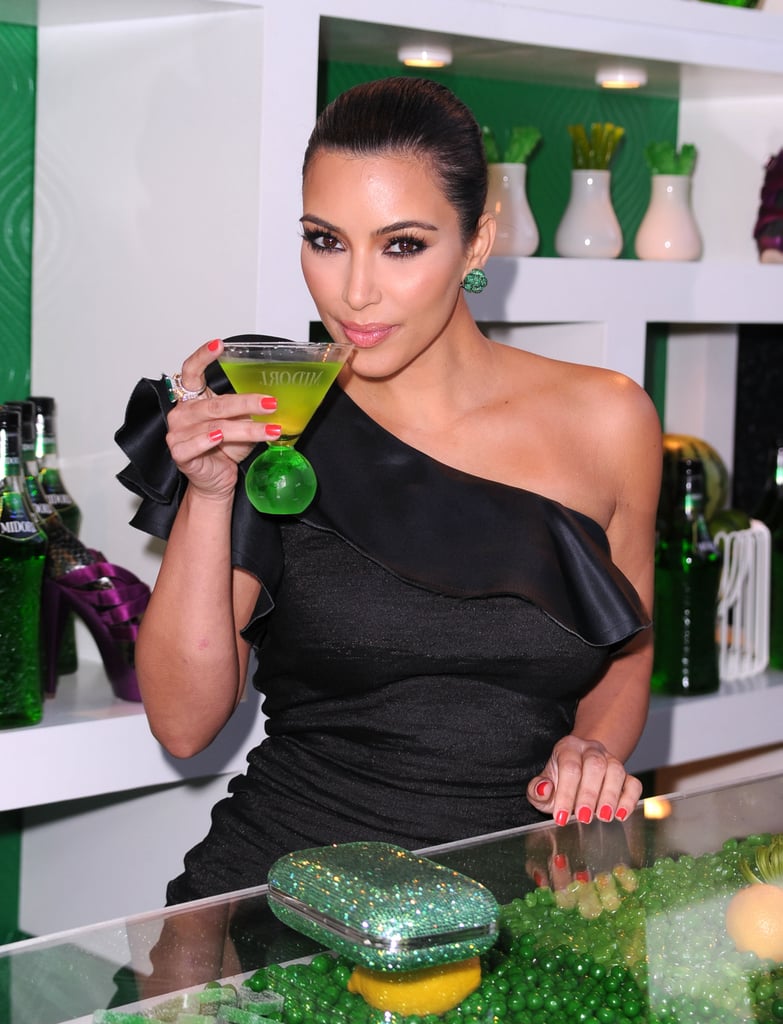 Kim was named as the face of Midori liqueur in May 2011 and celebrated her new gig at an LA party that month.
