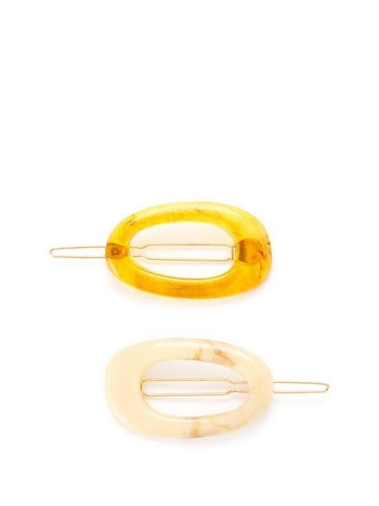 V by Very Two Pack Oval Hair Slides
