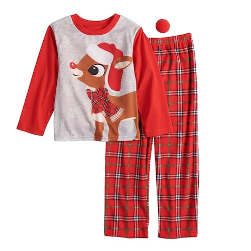 Jammies For Your Families Rudolph the RedNosed Reindeer Pajama Set Best Christmas Pajamas for