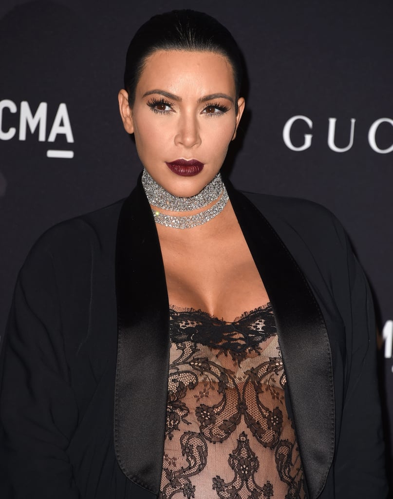 While Kim showed off her baby bump, she did opt to keep somewhat covered up, wearing a beige bra underneath her ensemble.