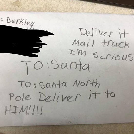 Kid's Funny Envelope Addressed to Santa