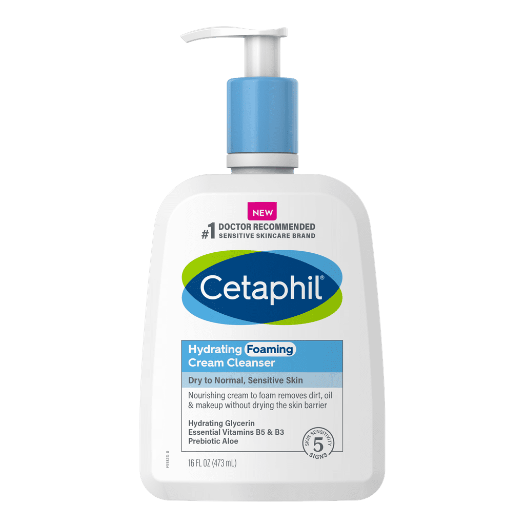 Cetaphil Hydrating Foaming Cream Face Cleanser — 8 Fluid Ounces