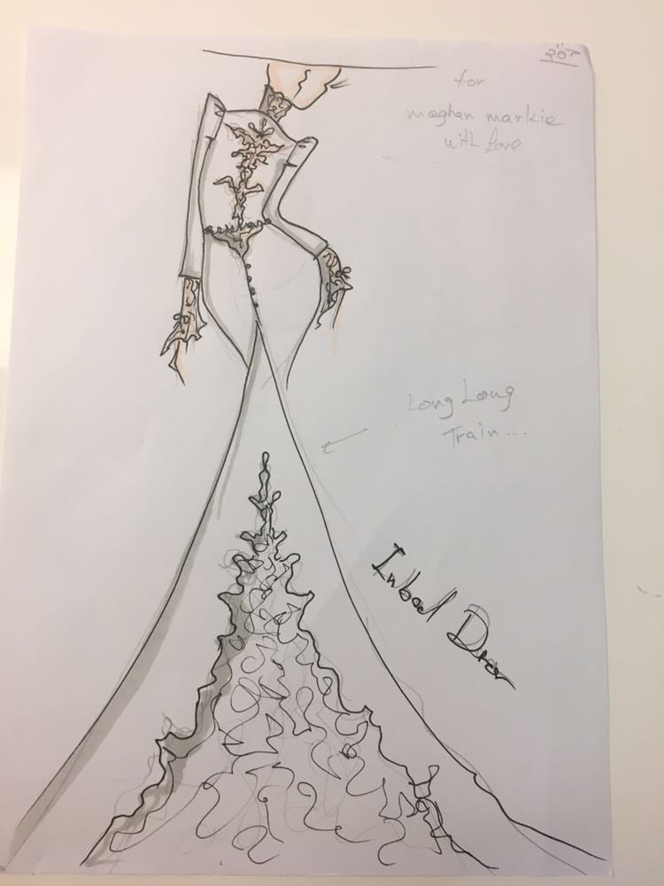 A Requested Wedding Sketch Design by Inbal Dror