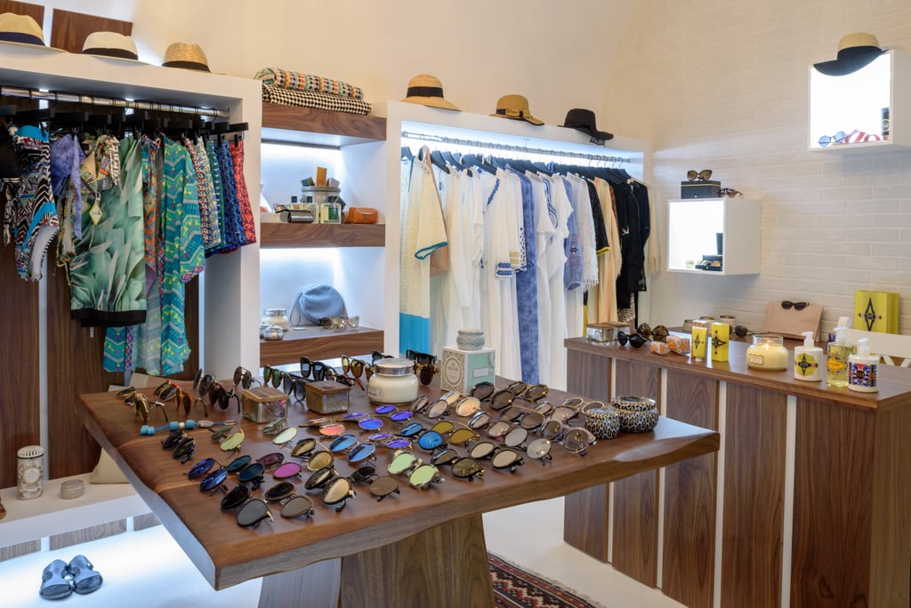 After the spa visit, we stopped by the boutique, which offers all fashion-forward Greek designers. There is mostly beachwear, sunglasses, dresses, and some high-end beauty products from brands like La Mer, Dior, and La Prairie.