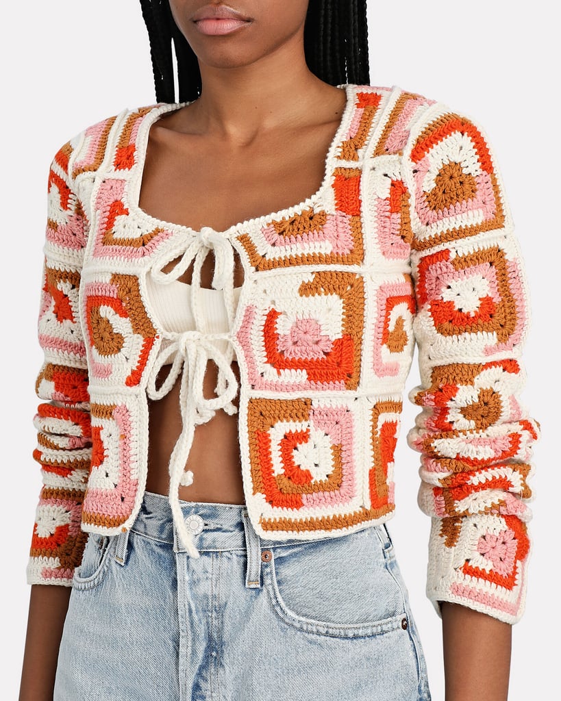 Winter Rave Outfit Idea: Sea Hayden Crochet Wool-Blend Cardigan