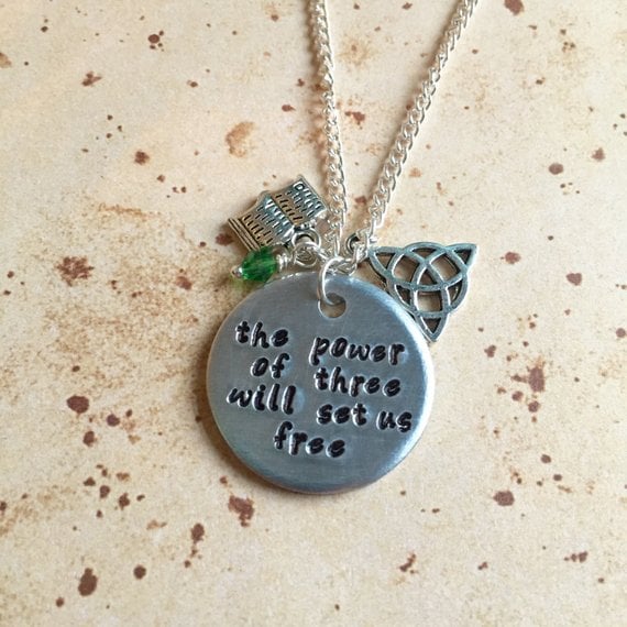 The Power of Three Hand-Stamped Charm Necklace