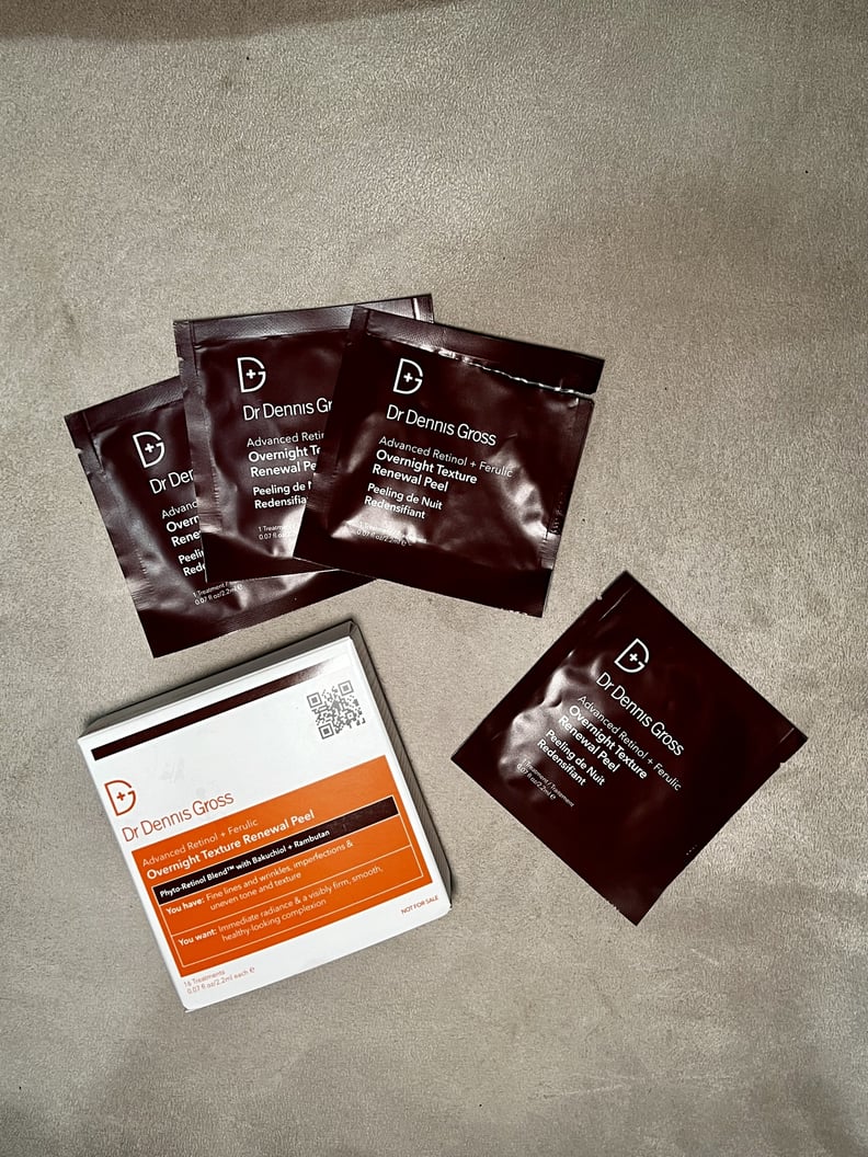 How the Dr. Dennis Gross Skincare Advanced Retinol + Ferulic Overnight Texture Renewal Peel Felt