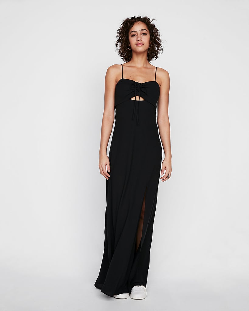 Express Tie-Front Cutout Maxi Dress