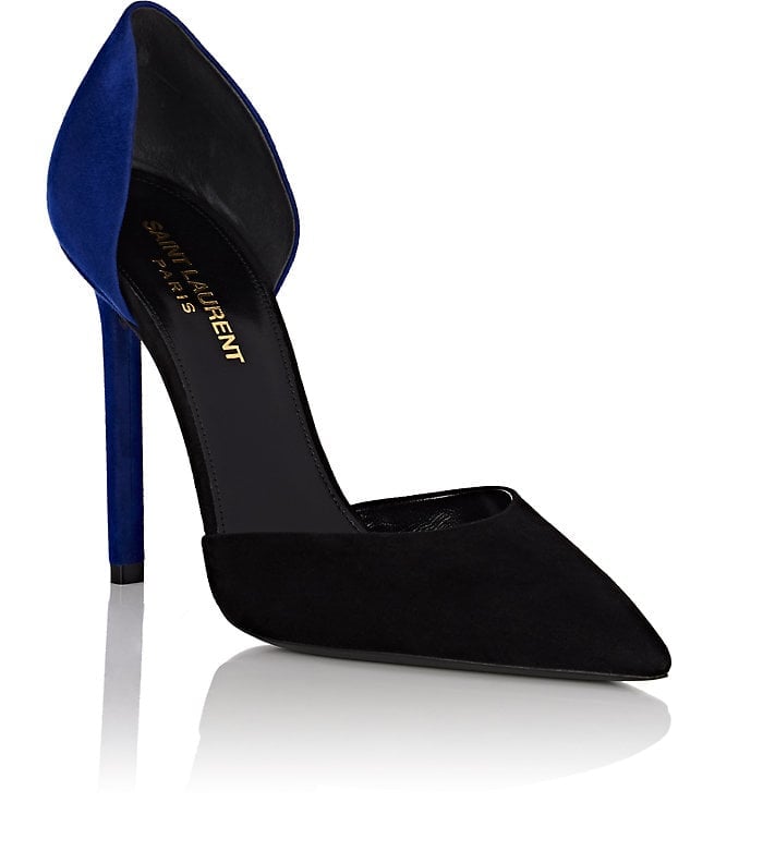 Black and cheap blue heels