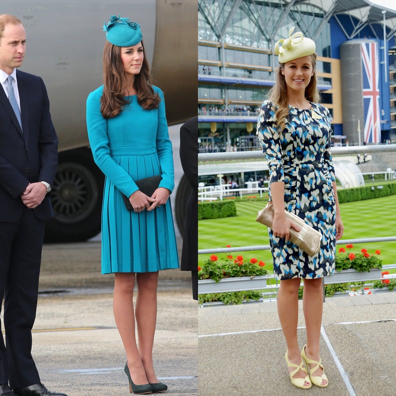 In a Brilliant Teal Dress With a Chic Hat