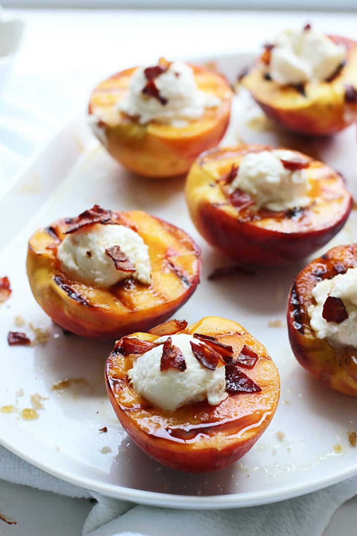 Brown Sugar Grilled Peaches With Ricotta