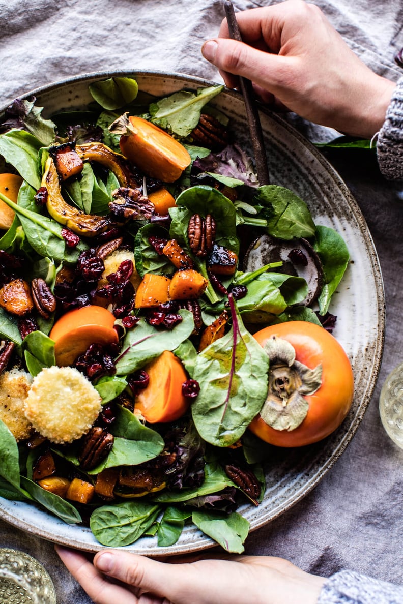 Cranberry Roasted Butternut Persimmon Salad