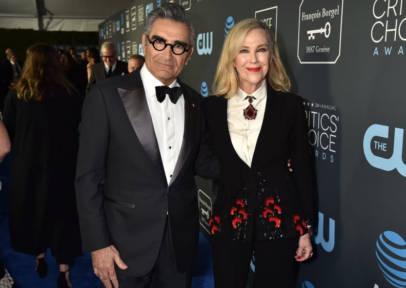 Eugene Levy and Catherine O'Hara at the 2019 Critics' Choice Awards