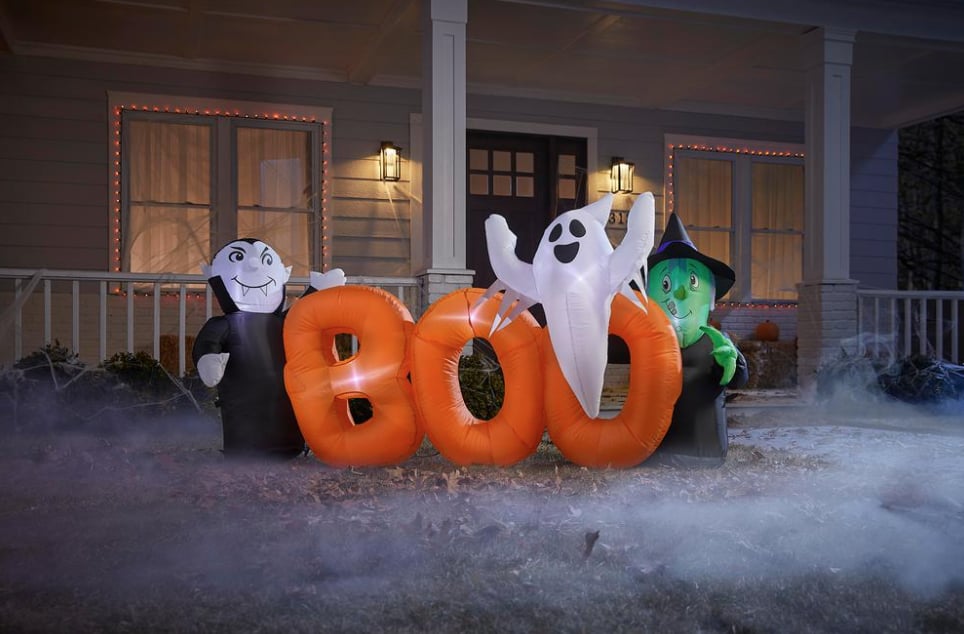 Inflatable Boo Sign with Characters