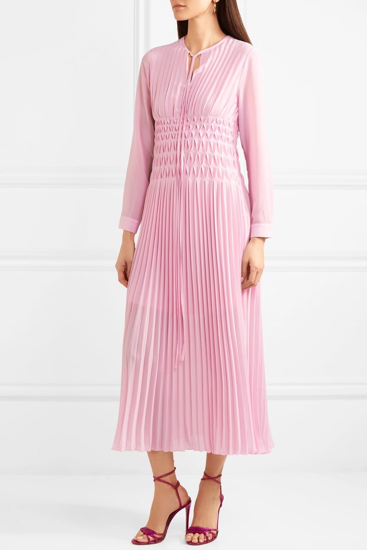 Maje Pleated Chiffon Midi Dress Races Dresses For All Sizes