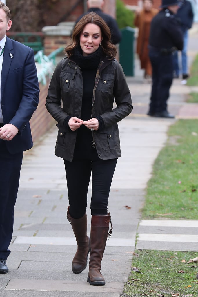 Kate Middleton Wearing Black Turtleneck Sweater | POPSUGAR Fashion Photo 2
