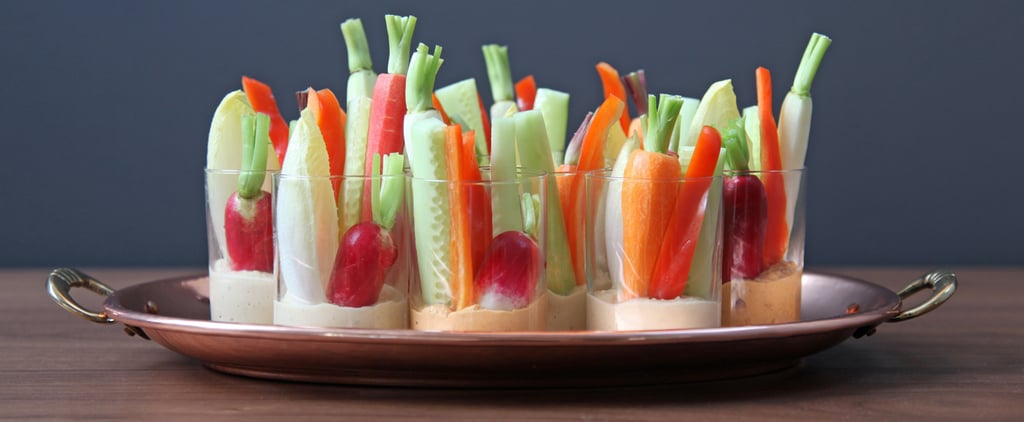 Individual Hummus and Crudites Appetizers